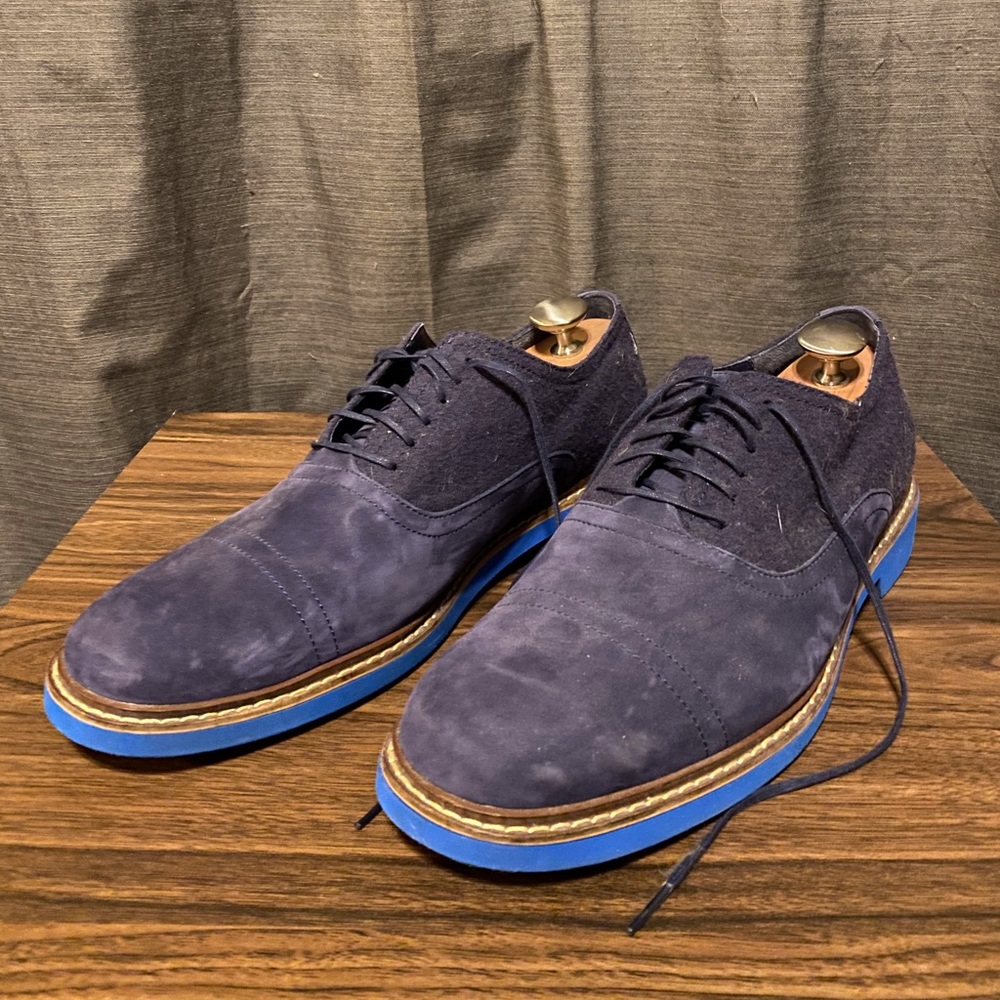 Cole Haan Blue Suede Oxford